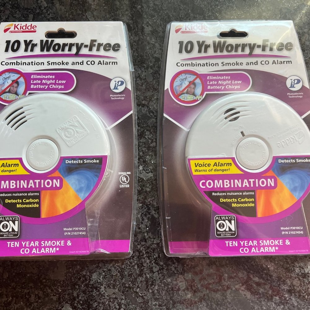 2 packs of Kidde combination smoke/co alarm